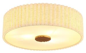 Globo Okrugla stropna svjetiljka Jannie (40 W, Ø x V: 500 x 162 mm, Svijetlo žuta, Smeđa, E27)