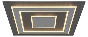Globo LED stropna svjetiljka Jayden (50 W, D x Š x V: 600 x 600 x 46 mm, Antracit, Svijetlo siva, Topla bijela)