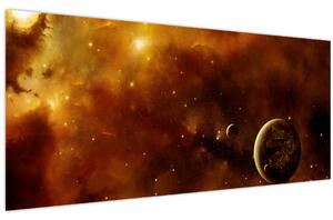 Slika - Planeti s maglicom (120x50 cm)