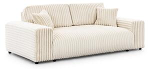 Krem sofa od samta 213 cm Justin – Ropez