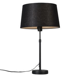 Stolna svjetiljka crna s crnom sjenilom 35 cm podesiva - Parte