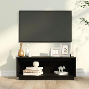 VidaXL TV ormarić crni 90 x 35 x 35 cm od masivne borovine