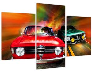 Slika - Retro trkaći automobili (90x60 cm)