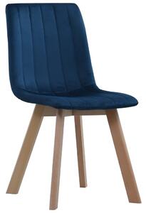 VidaXL Blagovaonske stolice 4 kom plave baršunaste