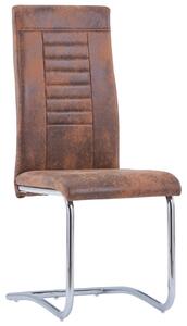 VidaXL Konzolne blagovaonske stolice smeđe 4 kom umjetna brušena koža