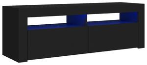 VidaXL TV ormarić s LED svjetlima crni 120 x 35 x 40 cm