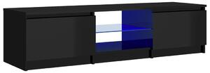 VidaXL TV ormarić s LED svjetlima visoki sjaj crni 140 x 40 x 35,5 cm