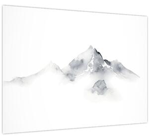 Slika - Slikanje planina tušem (70x50 cm)