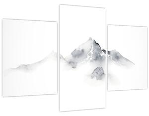 Slika - Slikanje planina tušem (90x60 cm)