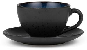 Crna/plava keramička šalica za cappuccino 240 ml Gastro Dark Blue/Black – Bitz