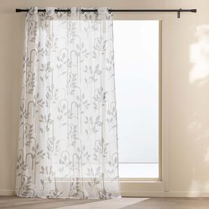 Siva prozirna zavjesa od voila 140x240 cm Roseris – douceur d'intérieur