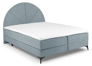 Svjetloplavi boxspring krevet s prostorom za pohranu 160x200 cm Sunset - Cosmopolitan Design
