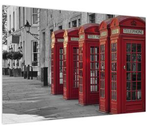 Slika - Telefonske govornice u Londonu (90x60 cm)