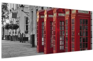 Slika - Telefonske govornice u Londonu (120x50 cm)