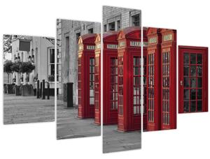 Slika - Telefonske govornice u Londonu (150x105 cm)