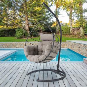 Siva viseća vrtna fotelja Anka – Floriane Garden