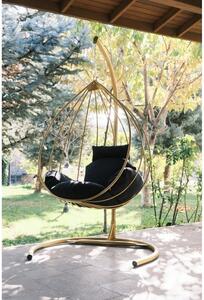 Viseća vrtna stolica u crno-zlatnoj boji Damla - Floriane Garden