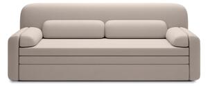 Bež baršunasti sklopiva/s prostorom za odlaganje sofa 236 cm Elioss – ELTAP