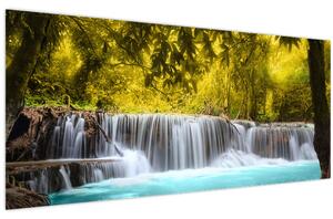 Slika - Vodopad, sa svijetlim bojama (120x50 cm)