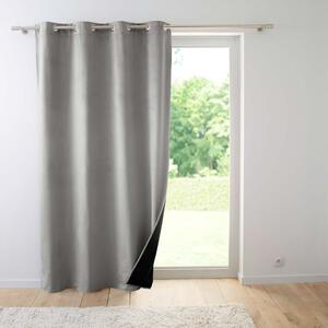 Siva termo izolacijska zavjesa od samta 140x260 cm Polarchic – douceur d'intérieur