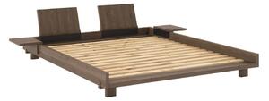 Smeđi bračni krevet od masivnog bora s podnicom 160x200 cm Social – Karup Design