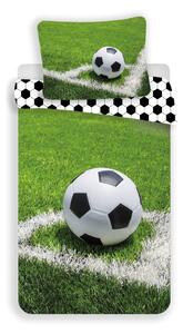 Zelena pamučna dječja posteljina za krevet za jednu osobu 140x200 cm Football – Jerry Fabrics
