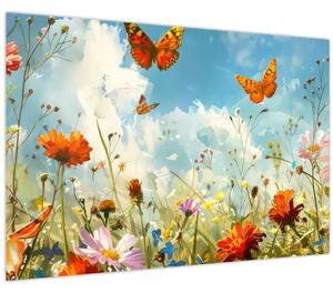 Slika - Leptiri na ljetnoj livadi (90x60 cm)