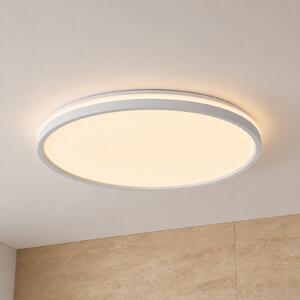 Lindby Edmund LED stropna svjetiljka, bijela, Ø 39 cm, CCT, IP44, Bijela, kupaonica, Plastika