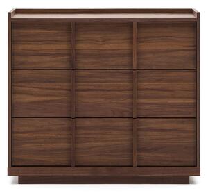 Smeđa komoda u dekoru oraha 100x78x50 cm Onix – Kave Home