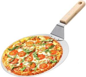 Snažni reket pizza od nehrđajućeg čelika 49 cm drveni držač