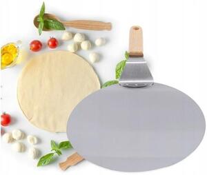 Snažni reket pizza od nehrđajućeg čelika 49 cm drveni držač
