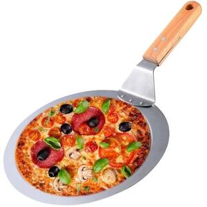 Snažni reket pizza od nehrđajućeg čelika 49 cm drveni držač