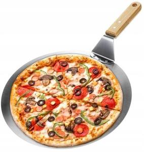 Snažni reket pizza od nehrđajućeg čelika 49 cm drveni držač