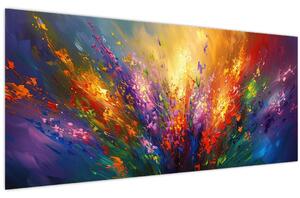 Slika - Apstrakcija cvijeća (120x50 cm)