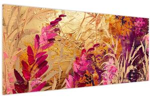 Slika - Apstraktna slika cvijeća II. (120x50 cm)