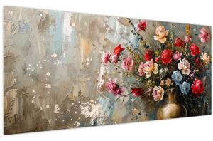 Slika - Vaza s cvijećem (120x50 cm)
