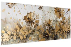 Slika - Apstraktna cvjetna slika (120x50 cm)