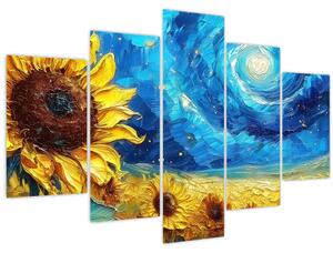Slika - Slikanje suncokreta (150x105 cm)