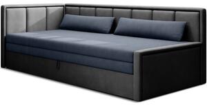 Plava/siva sklopiva/s prostorom za odlaganje sofa od šenila 214 cm Fulgeo – ELTAP