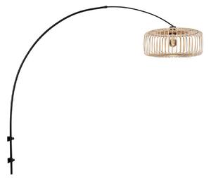 Steinhauer Sparkled Light 4151ZW zidna svjetiljka, crna/prirodni bambus, E27, Crno, Dnevni boravak/blagovaonica, Metal
