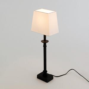 Holländer Stolna lampa PALMARIA, crna i bijela, visina 52 cm, metal, E14, Crno, Dnevni boravak/blagovaonica, Aluminij