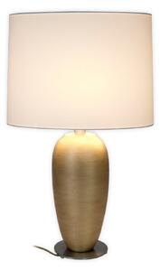 Holländer OMEGA OVAL stolna lampa, zlatna/bijela, visina 65 cm, keramika, E27, Zlato / mjed, Dnevni boravak/blagovaonica, Keramika