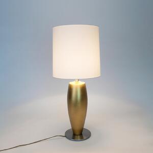 Holländer Stolna lampa OMEGA SOTTILE, zlatna/bijela, visina 80 cm, keramika, E27, Zlato / mjed, Dnevni boravak/blagovaonica, Keramika