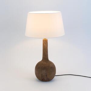 Holländer Stolna lampa VEZZANA, prirodna/ecru, visina 47 cm, mango drvo, E27, Drvo, Dnevni boravak/blagovaonica, Drvo