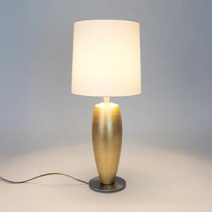 Holländer Stolna lampa OMEGA SOTTILE, zlatna/bijela, visina 68 cm, keramika, E27, Zlato / mjed, Dnevni boravak/blagovaonica, Keramika