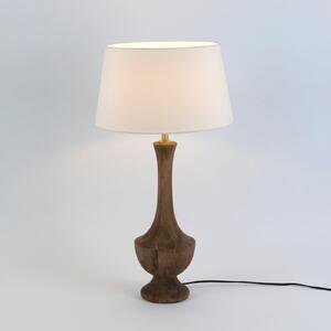 Holländer Stolna lampa SUBASIO, prirodna/ecru, visina 50 cm, drvo manga, E27, Drvo, Dnevni boravak/blagovaonica, Drvo