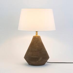 Holländer CAPANNE stolna lampa, prirodna/ecru, visina 37 cm, drvo manga, E27, Drvo, Dnevni boravak/blagovaonica, Drvo
