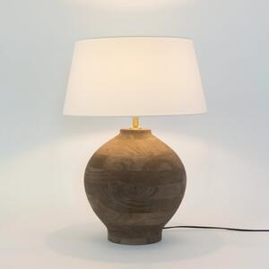 Holländer Stolna lampa SORATTE, prirodna/ecru, visina 48 cm, drvo manga, E27, Drvo, Dnevni boravak/blagovaonica, Drvo