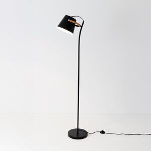 Holländer Podna lampa ESPERTO, crna, visina 143 cm, metal, E27, Crno, Dnevni boravak/blagovaonica, Metal