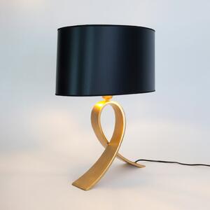 Holländer Stolna lampa CICLO OVAL, crna i zlatna, 52 cm, metal plastika, Crno, Dnevni boravak/blagovaonica, Metal